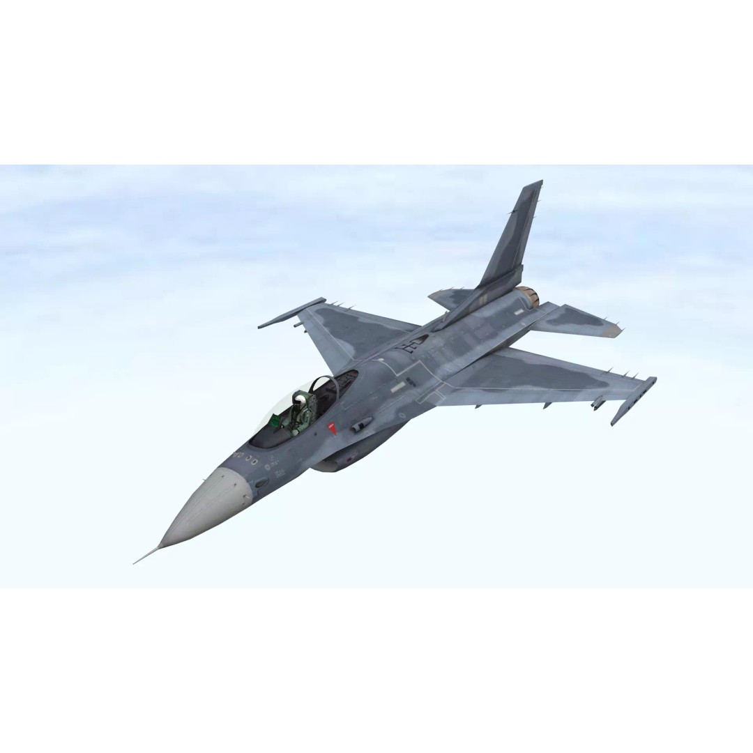 Fighter Jet 3D Model – Low Poly Military Aircraft, FBX & Blender - View 8