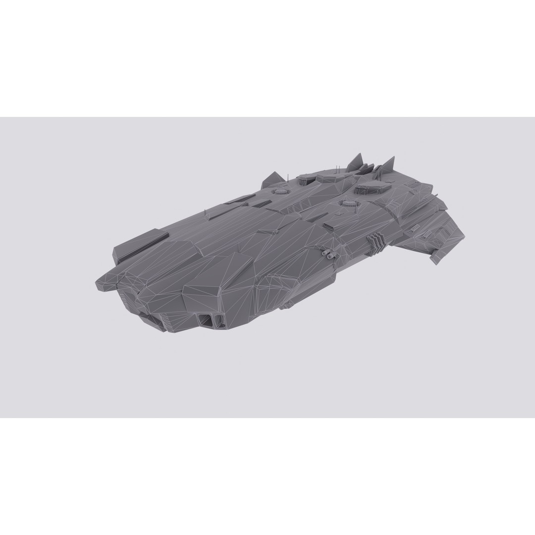 Anopheles Spaceship 3D Model – Low Poly Game Asset, Blender, FBX