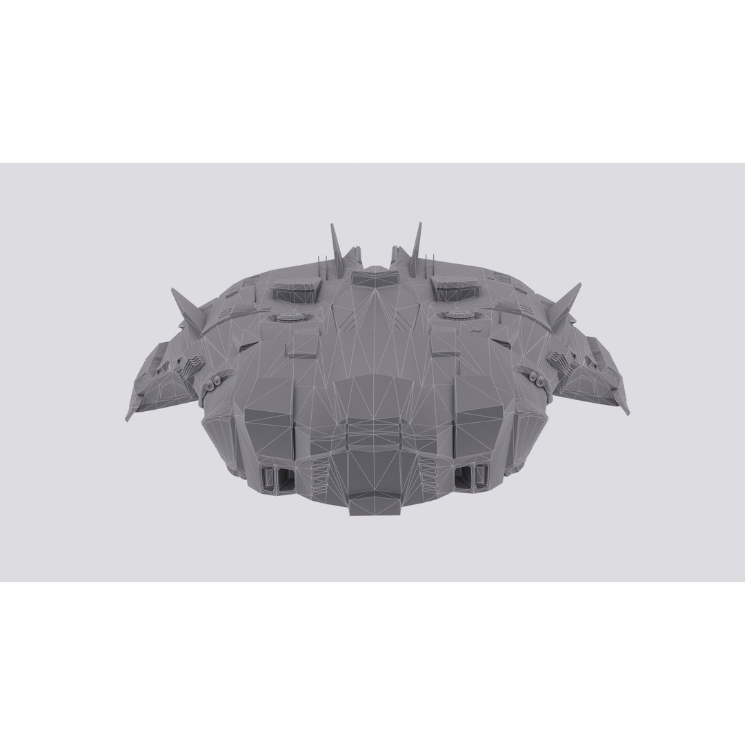 Anopheles Spaceship 3D Model – Low Poly Game Asset, Blender, FBX - View 10