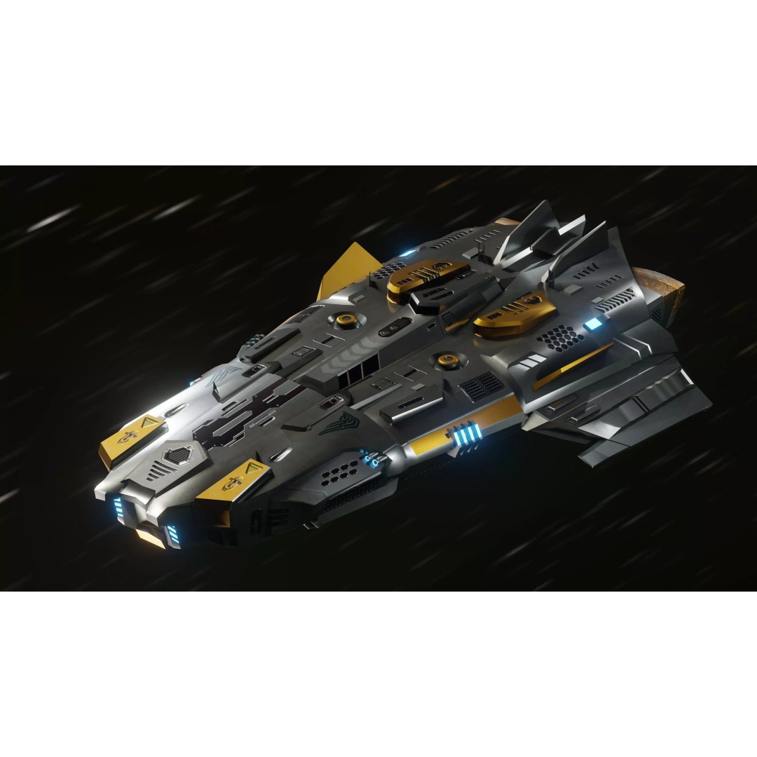 Anopheles Spaceship 3D Model – Low Poly Game Asset, Blender, FBX - View 2