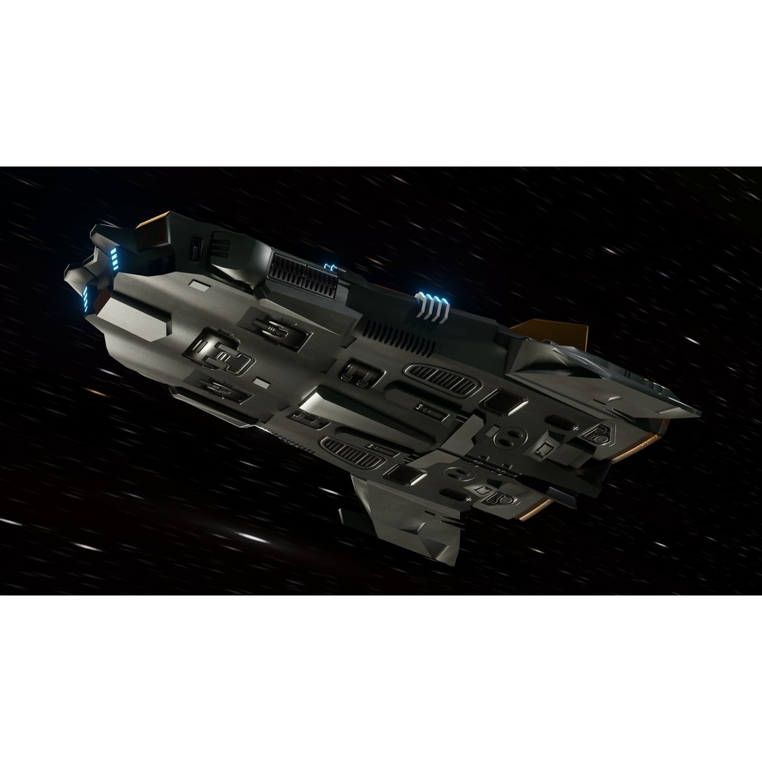 Anopheles Spaceship 3D Model – Low Poly Game Asset, Blender, FBX - View 4