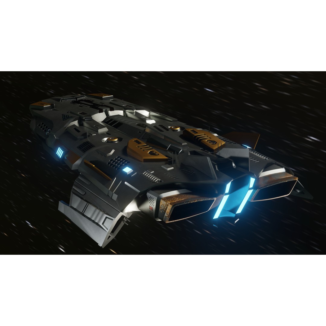 Anopheles Spaceship 3D Model – Low Poly Game Asset, Blender, FBX - View 5