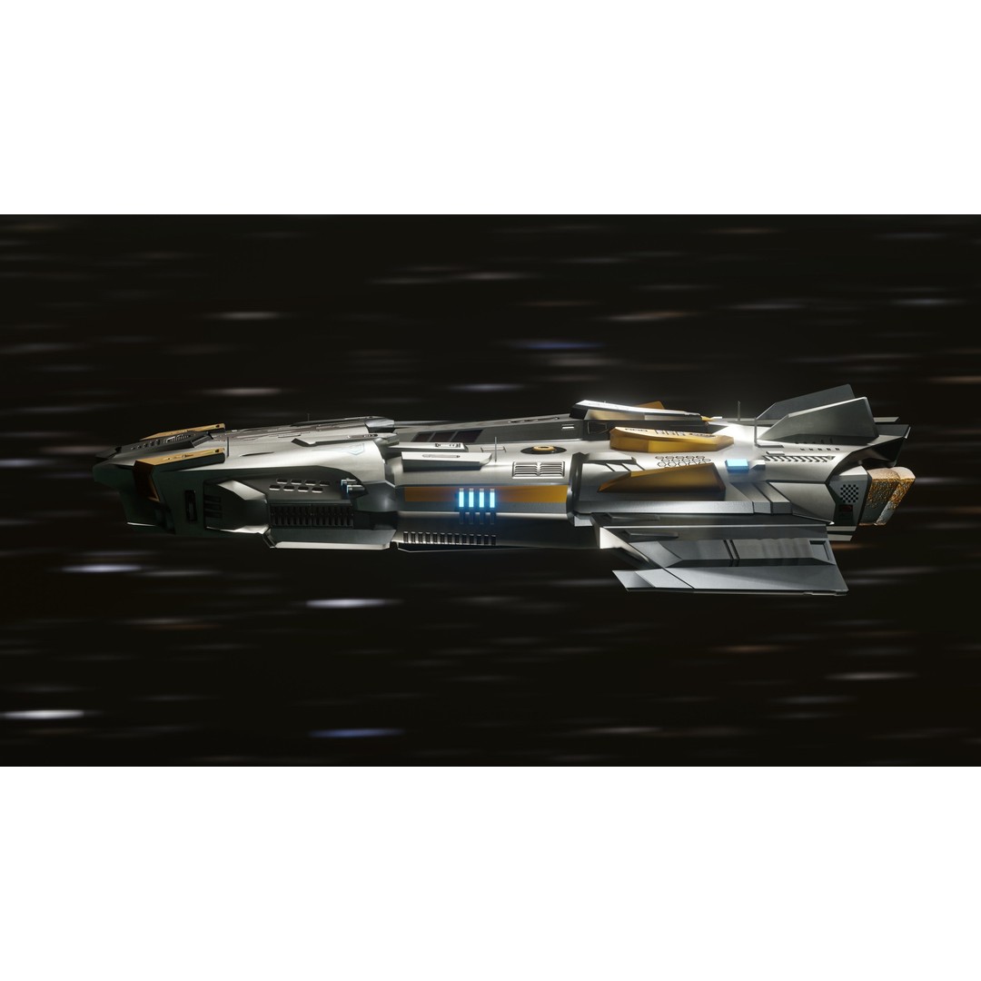Anopheles Spaceship 3D Model – Low Poly Game Asset, Blender, FBX - View 7