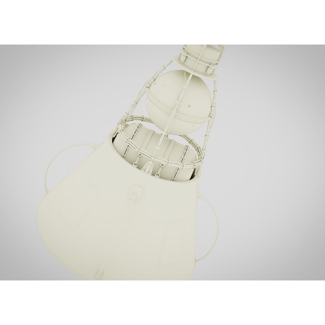 Sputnik 2 3D Model – PBR Spaceship Asset, Blender, FBX, OBJ - View 11