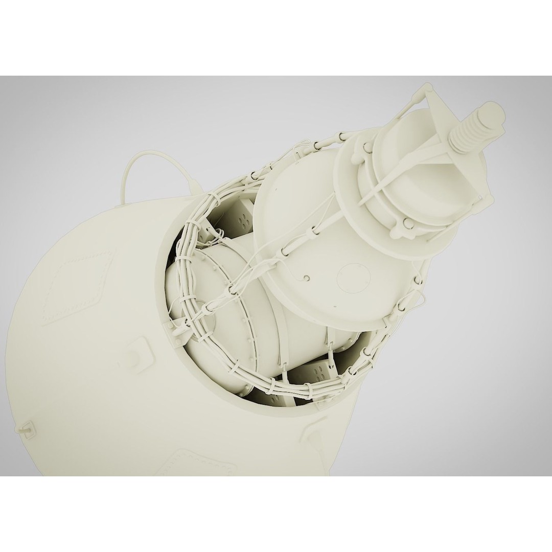 Sputnik 2 3D Model – PBR Spaceship Asset, Blender, FBX, OBJ - View 14
