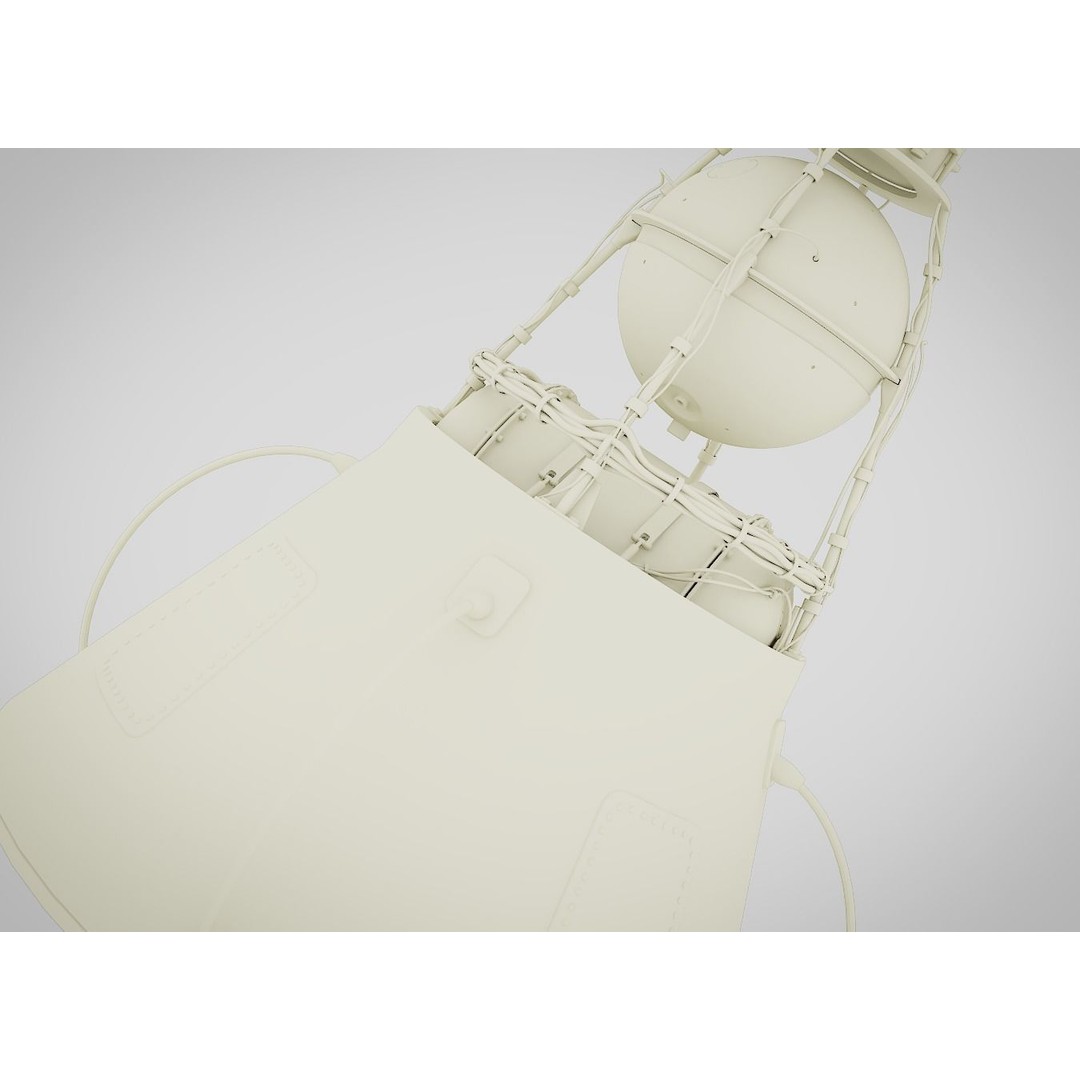 Sputnik 2 3D Model – PBR Spaceship Asset, Blender, FBX, OBJ - View 15