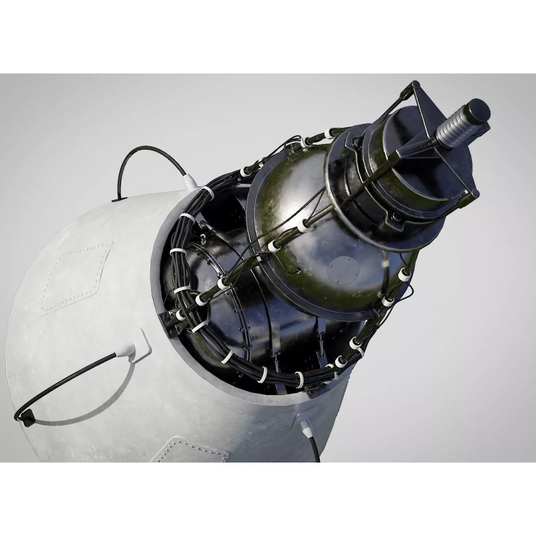 Sputnik 2 3D Model – PBR Spaceship Asset, Blender, FBX, OBJ - View 2