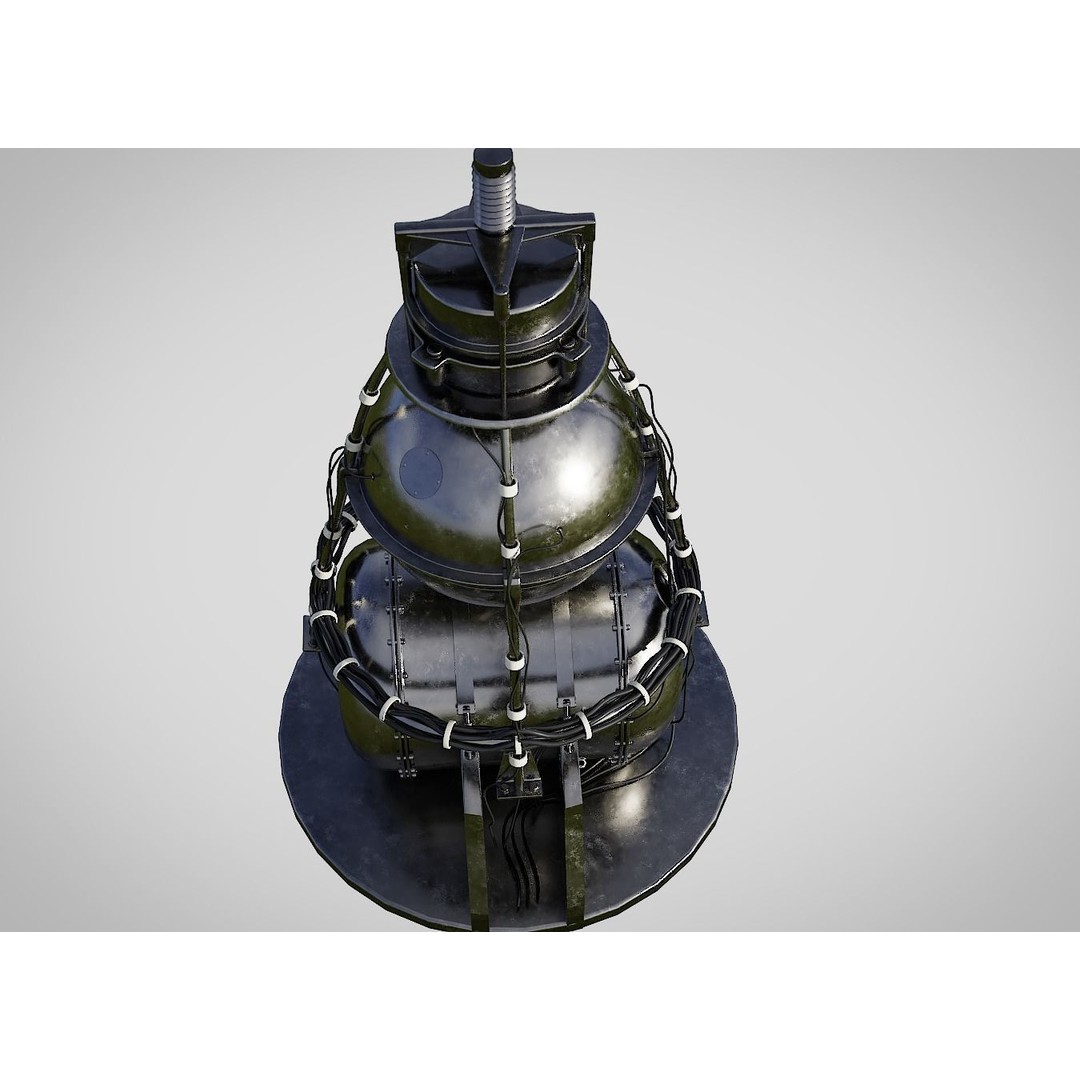 Sputnik 2 3D Model – PBR Spaceship Asset, Blender, FBX, OBJ - View 9