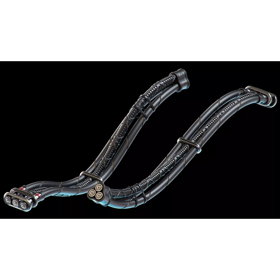 Wires and Cables 3D Model – Sci-Fi Vehicle Asset, OBJ Format - View 16