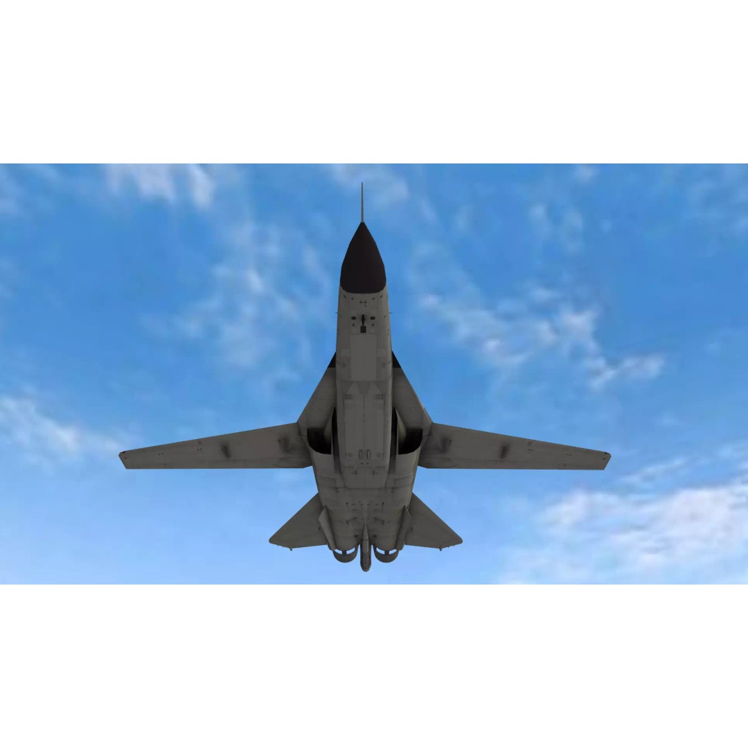 Fighter Jet 3D Model – Low Poly Game Asset, FBX, PBR Textures - View 10