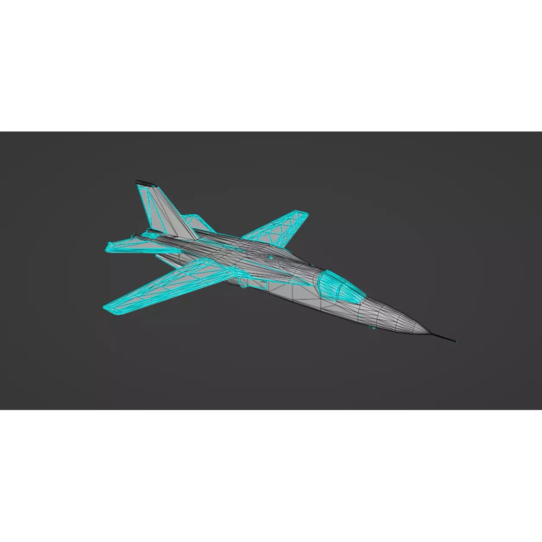 Fighter Jet 3D Model – Low Poly Game Asset, FBX, PBR Textures - View 15