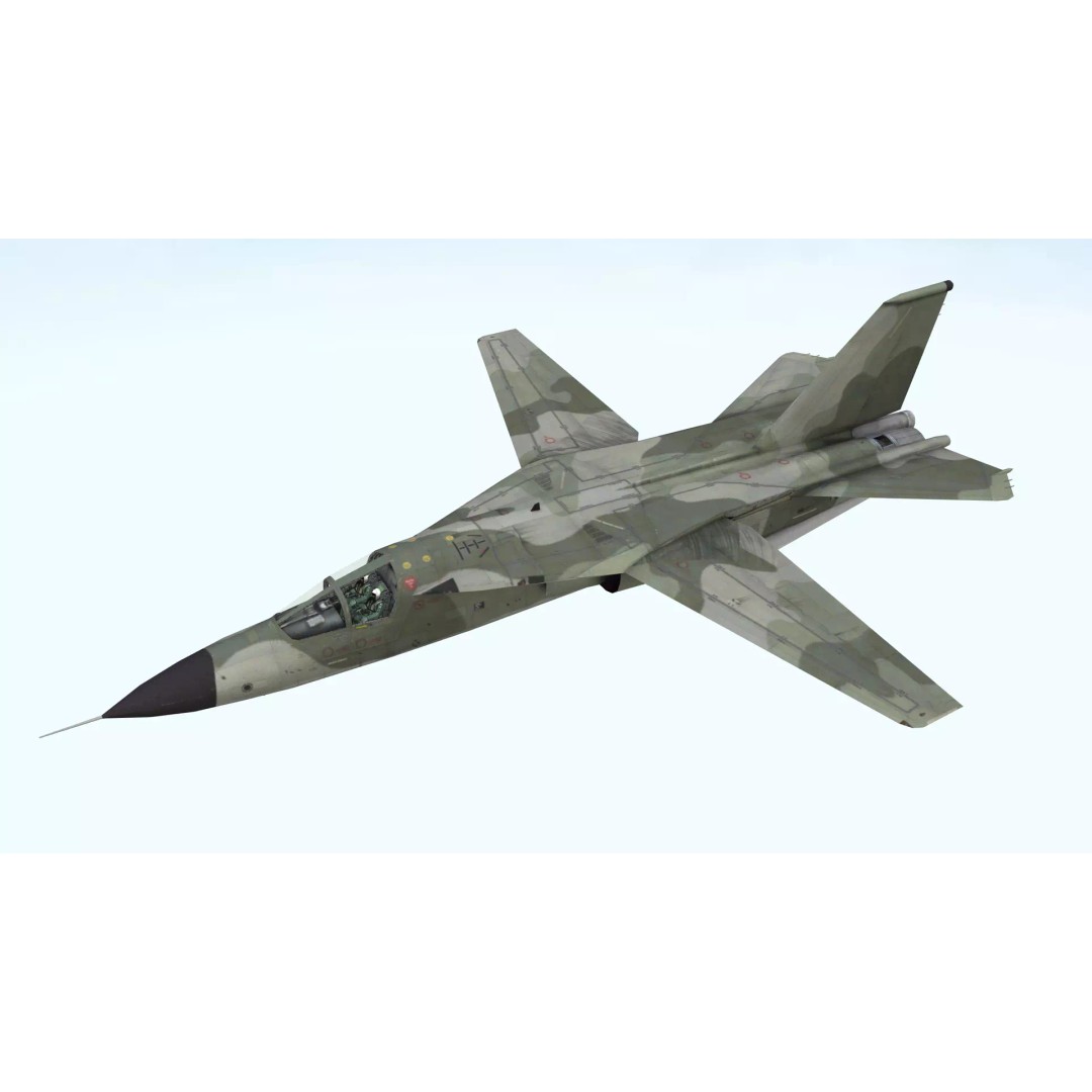 Fighter Jet 3D Model – Low Poly Game Asset, FBX, PBR Textures - View 4