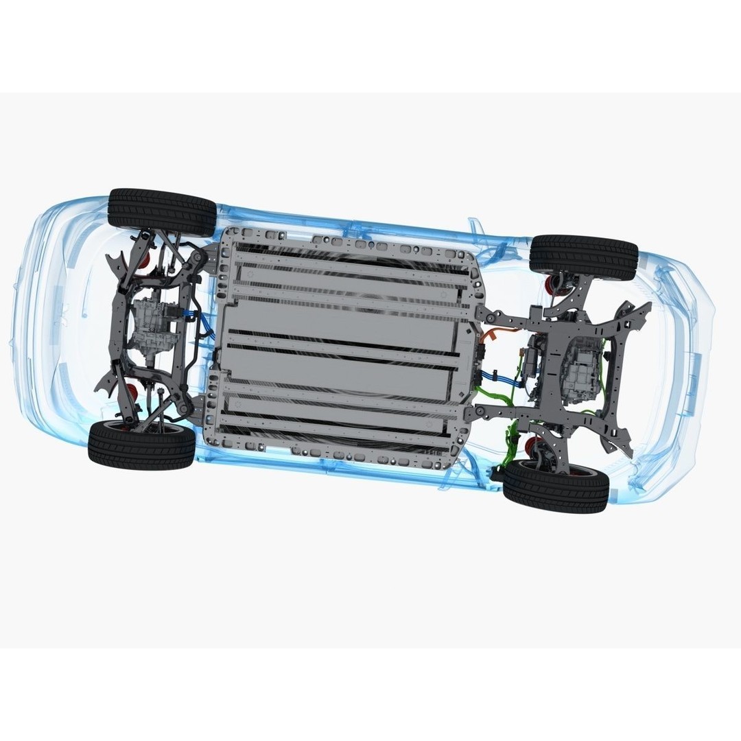 Electric SUV Chassis 3D Model – Realistic Industrial Part, FBX - View 6