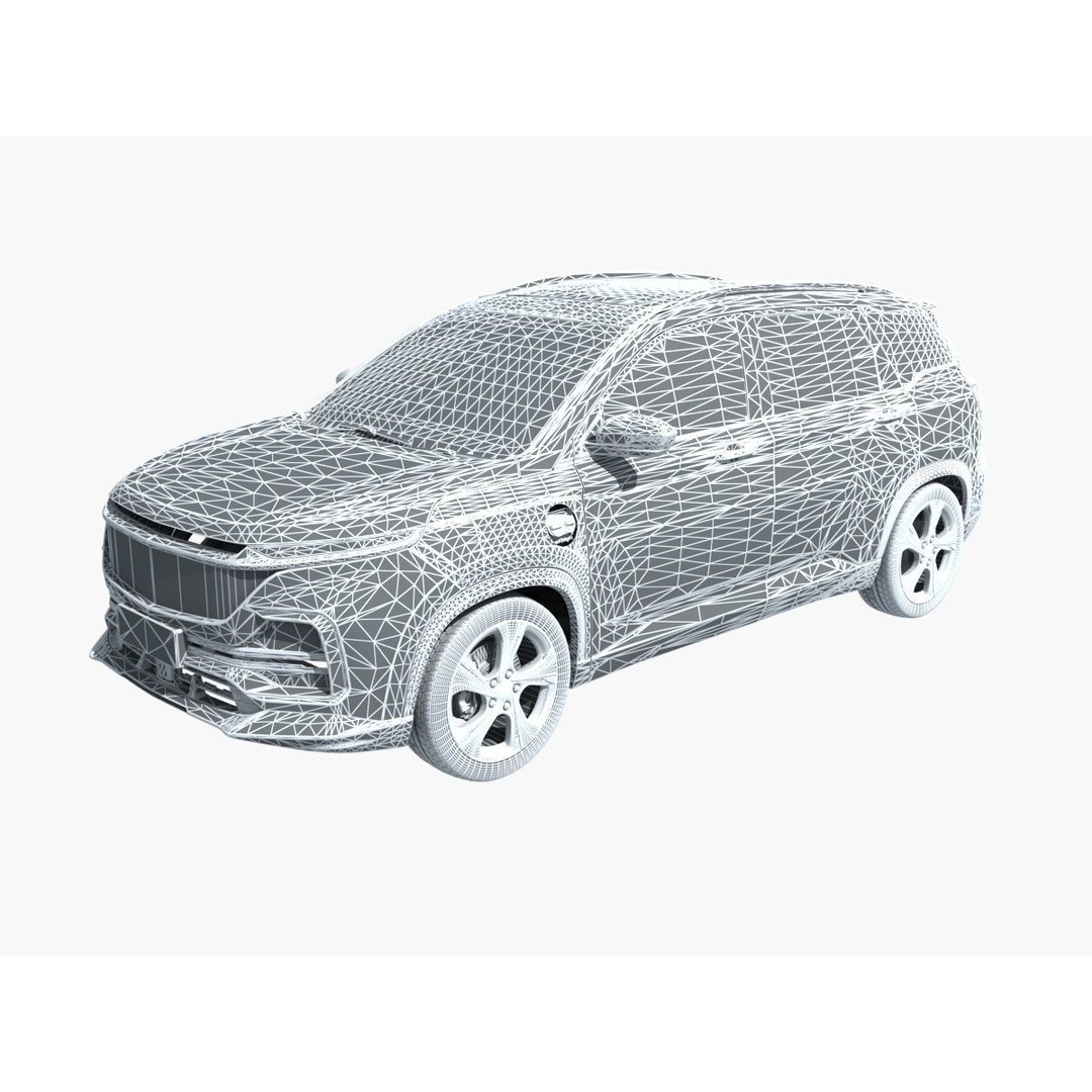 Electric SUV Chassis 3D Model – Realistic Industrial Part, FBX - View 8