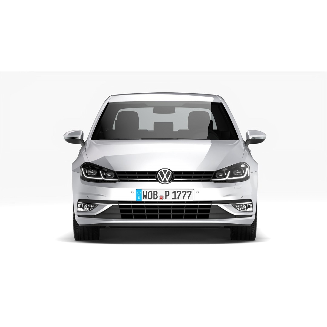 Volkswagen Golf 2017 3D Model – High Poly Game Asset, FBX & OBJ Formats - View 6