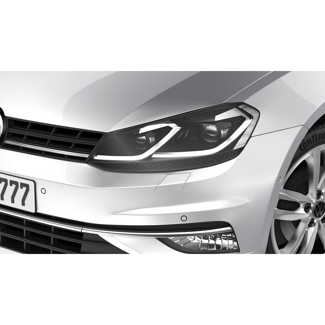 Volkswagen Golf 2017 3D Model – High Poly Game Asset, FBX & OBJ Formats - View 8