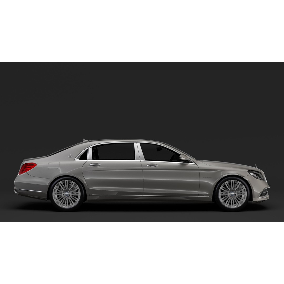 Mercedes Maybach S 560 4Matic 3D Model – High Poly Luxury Vehicle, FBX - View 10