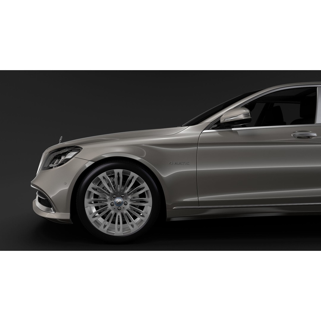 Mercedes Maybach S 560 4Matic 3D Model – High Poly Luxury Vehicle, FBX - View 11
