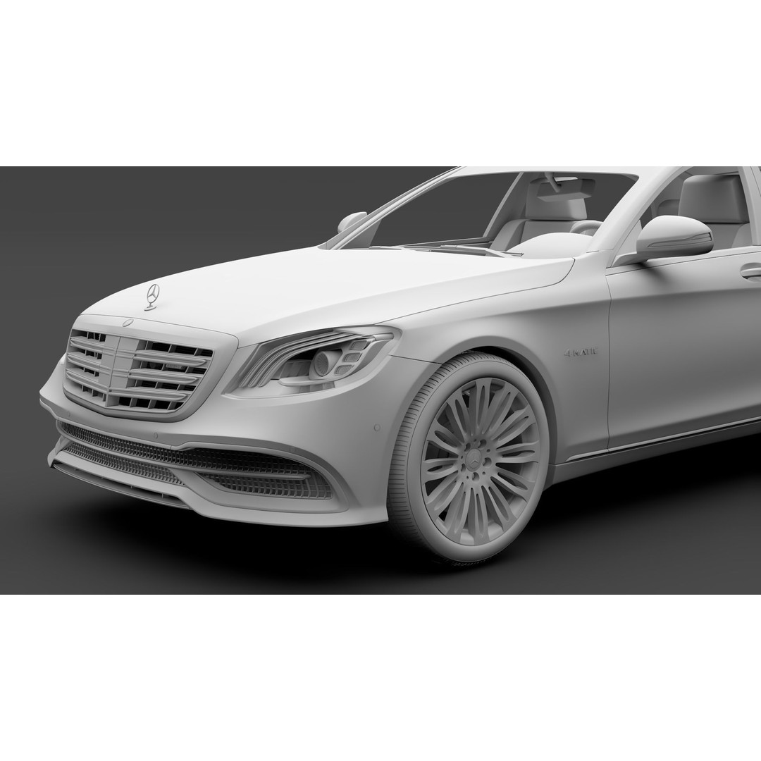 Mercedes Maybach S 560 4Matic 3D Model – High Poly Luxury Vehicle, FBX - View 15