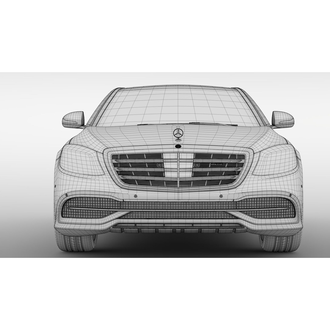Mercedes Maybach S 560 4Matic 3D Model – High Poly Luxury Vehicle, FBX - View 19
