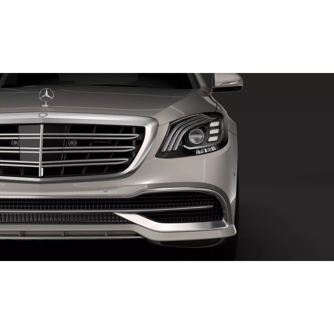 Mercedes Maybach S 560 4Matic 3D Model – High Poly Luxury Vehicle, FBX - View 2