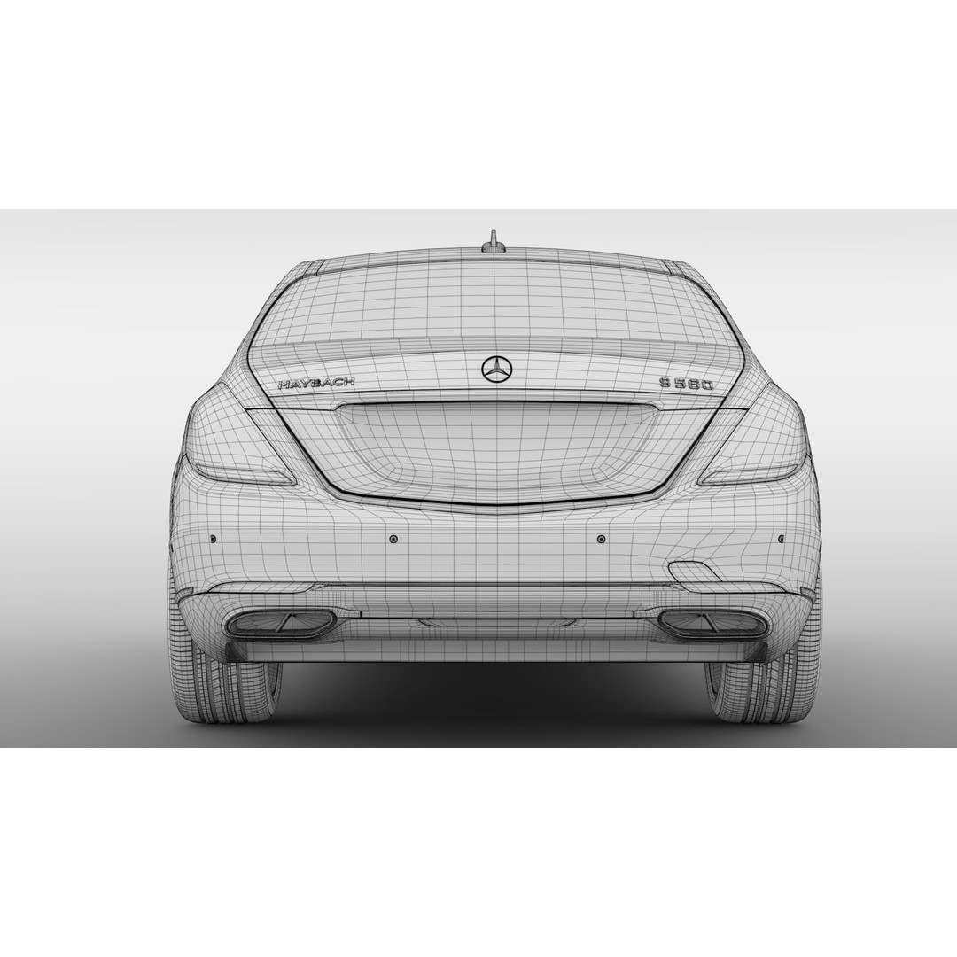 Mercedes Maybach S 560 4Matic 3D Model – High Poly Luxury Vehicle, FBX - View 20
