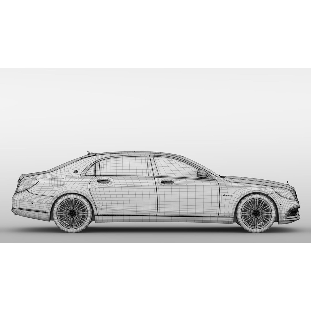 Mercedes Maybach S 560 4Matic 3D Model – High Poly Luxury Vehicle, FBX - View 21