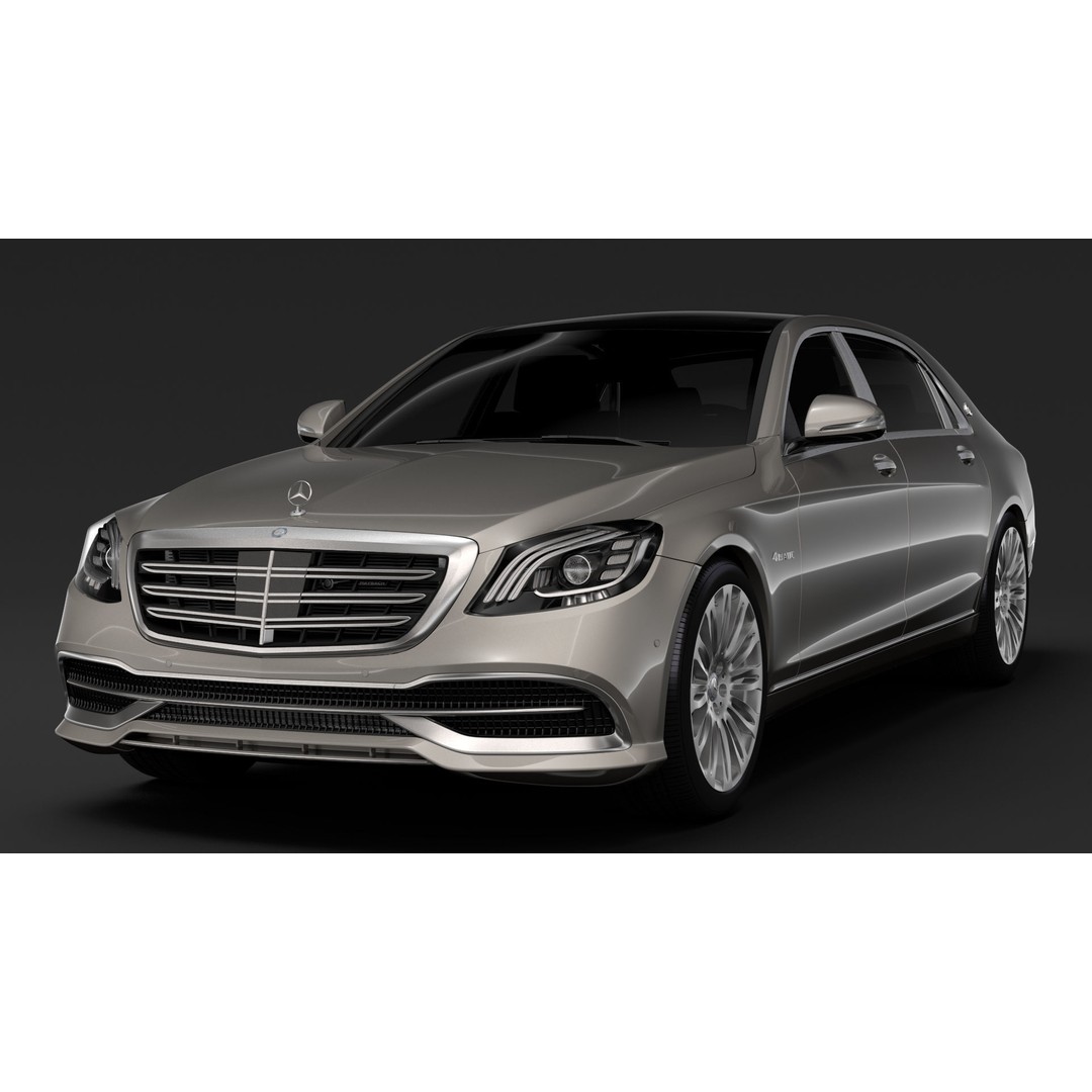 Mercedes Maybach S 560 4Matic 3D Model – High Poly Luxury Vehicle, FBX - View 3