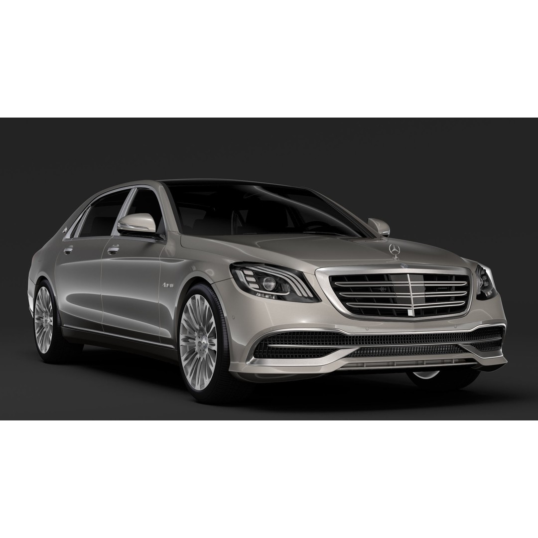 Mercedes Maybach S 560 4Matic 3D Model – High Poly Luxury Vehicle, FBX - View 4