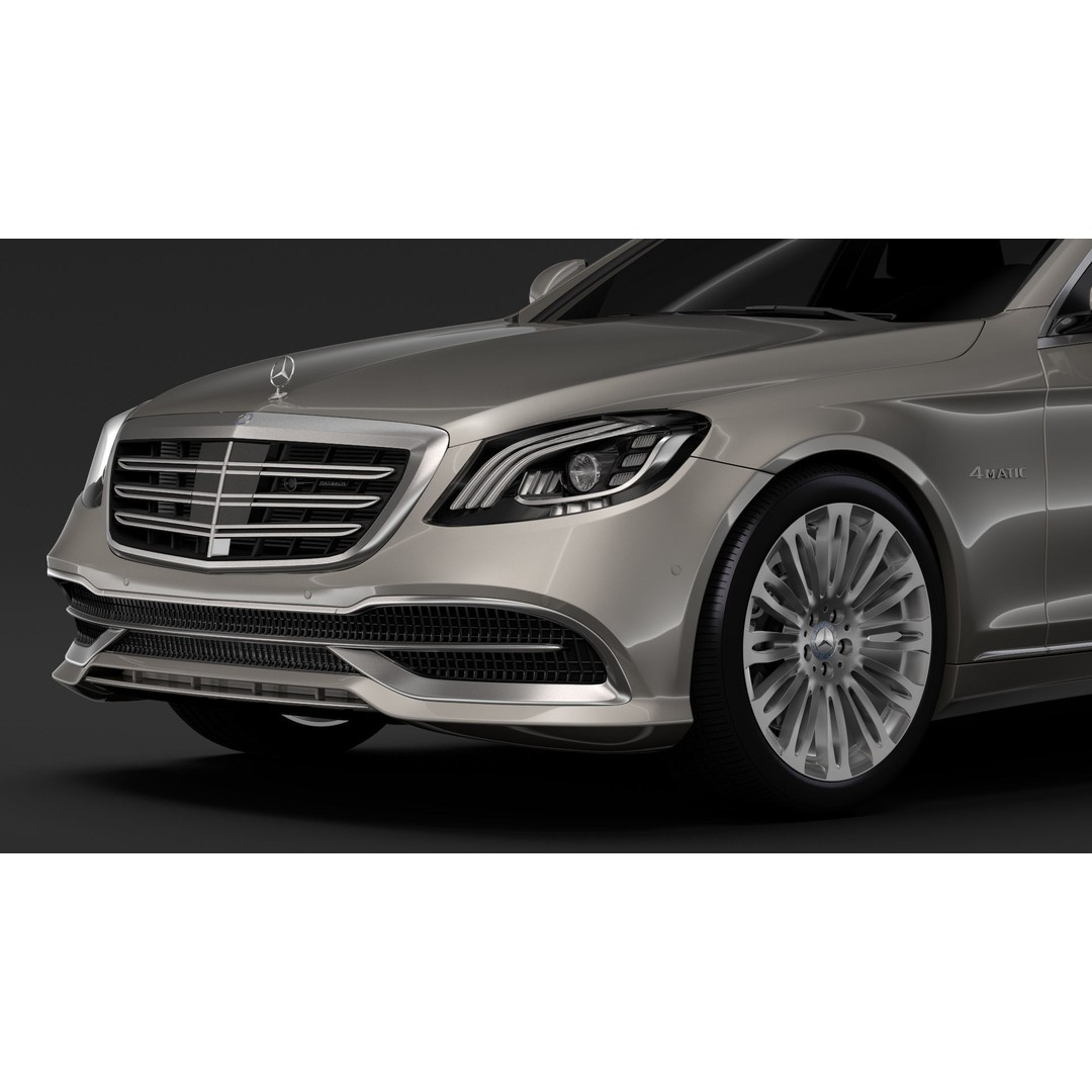 Mercedes Maybach S 560 4Matic 3D Model – High Poly Luxury Vehicle, FBX - View 5