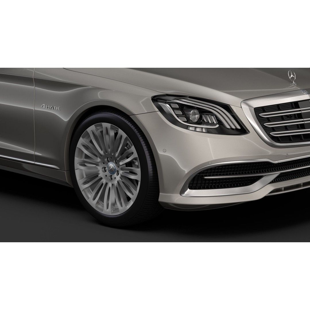 Mercedes Maybach S 560 4Matic 3D Model – High Poly Luxury Vehicle, FBX - View 6