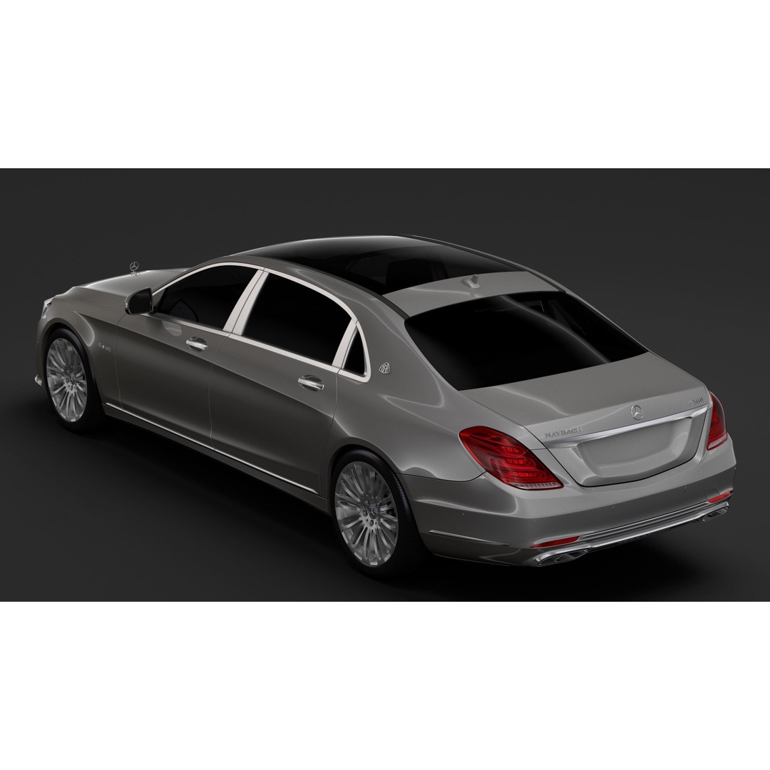 Mercedes Maybach S 560 4Matic 3D Model – High Poly Luxury Vehicle, FBX - View 7