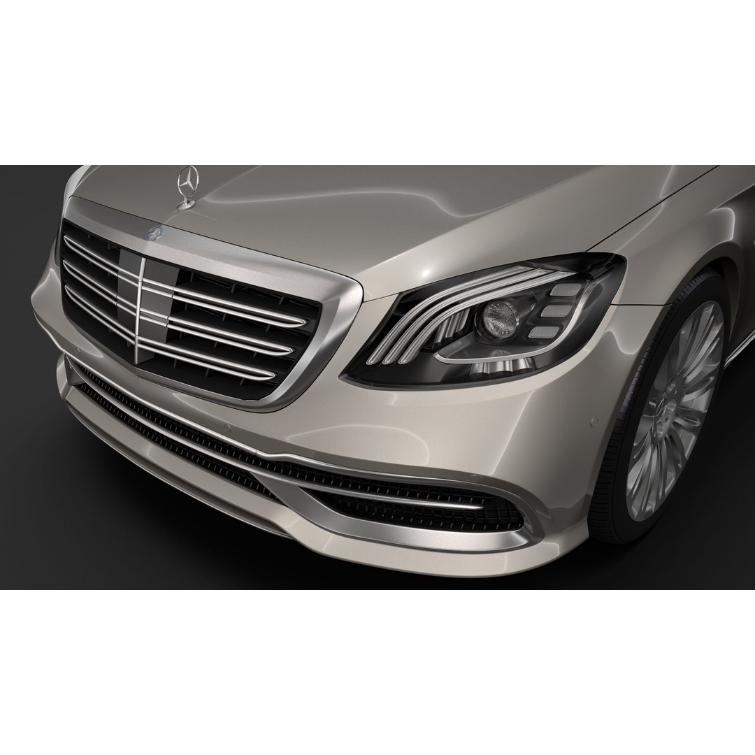 Mercedes Maybach S 560 4Matic 3D Model – High Poly Luxury Vehicle, FBX - View 8