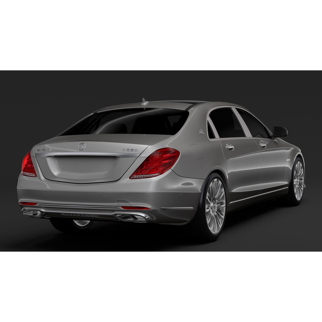 Mercedes Maybach S 560 4Matic 3D Model – High Poly Luxury Vehicle, FBX - View 9
