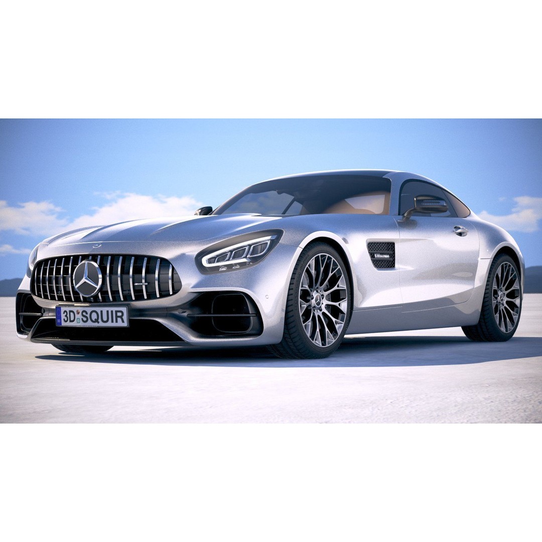 Mercedes AMG GT 2020 3D Model – High Poly Sport Car, FBX, OBJ - View 17