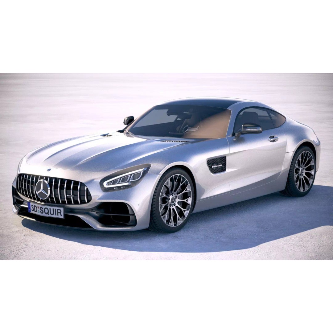 Mercedes AMG GT 2020 3D Model – High Poly Sport Car, FBX, OBJ - View 2