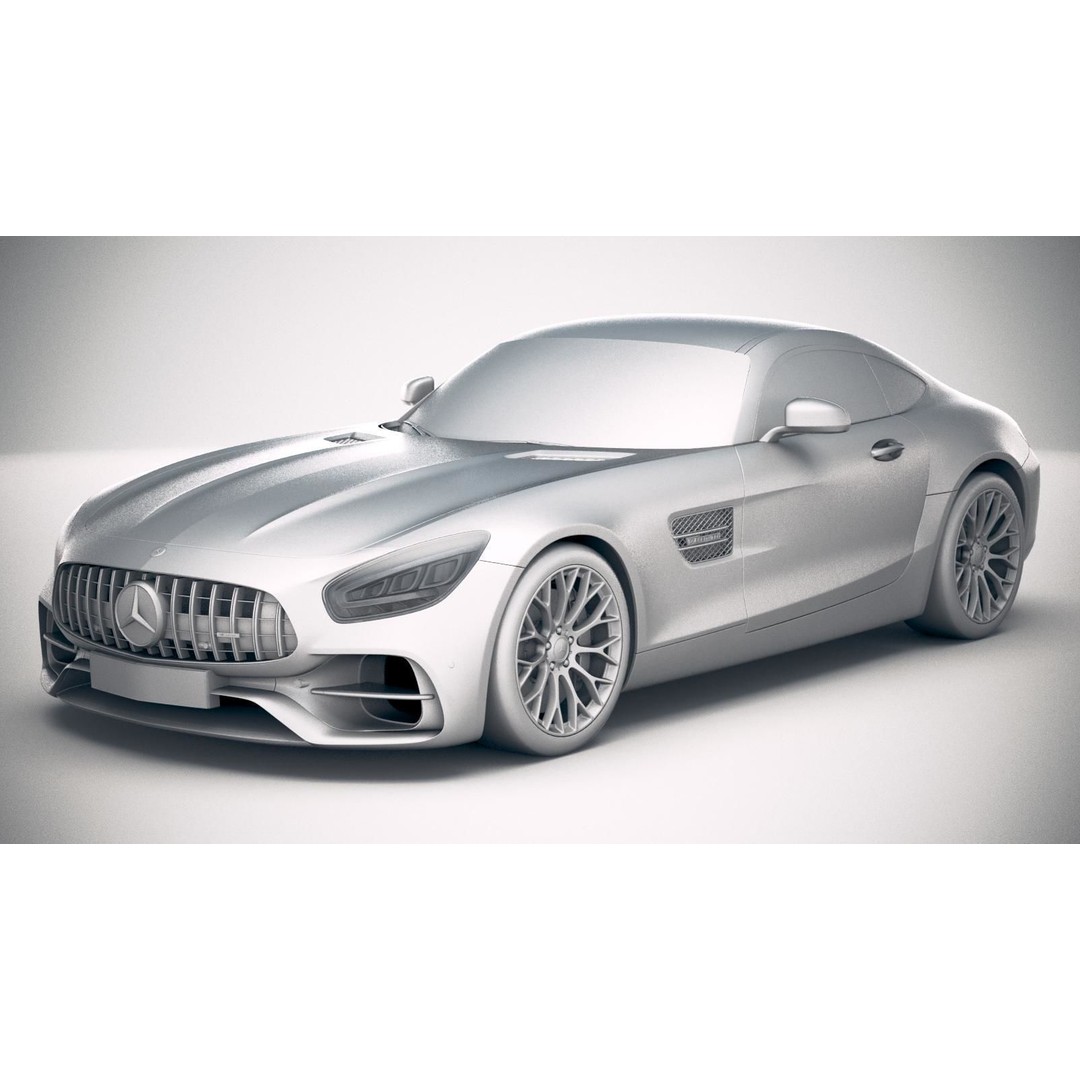 Mercedes AMG GT 2020 3D Model – High Poly Sport Car, FBX, OBJ - View 22