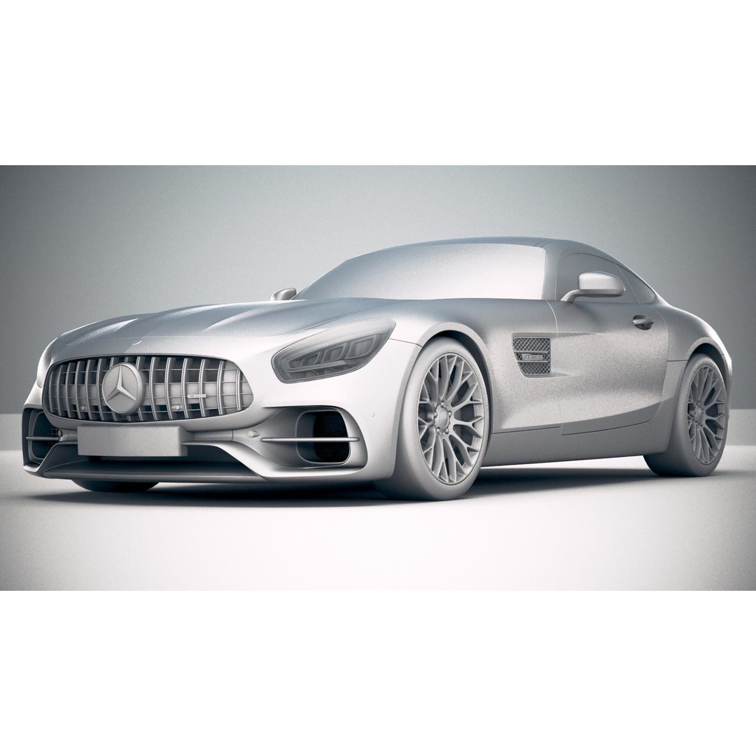 Mercedes AMG GT 2020 3D Model – High Poly Sport Car, FBX, OBJ - View 27
