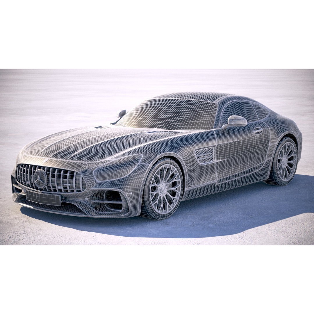 Mercedes AMG GT 2020 3D Model – High Poly Sport Car, FBX, OBJ - View 29