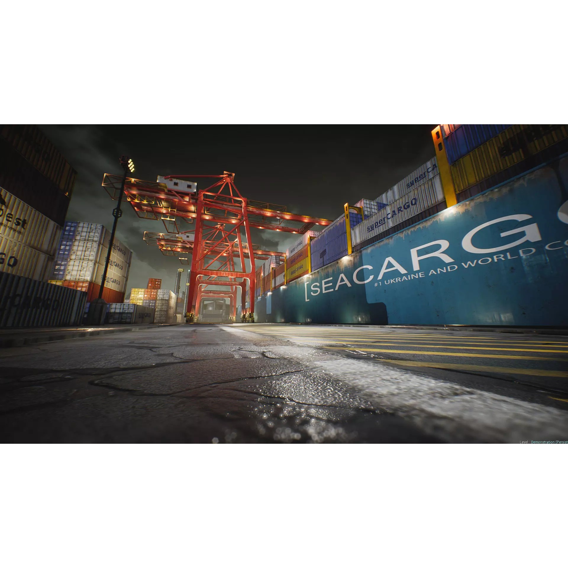 Container Yard Environment Set - Low-Poly Game-Ready 3D Model - View 2