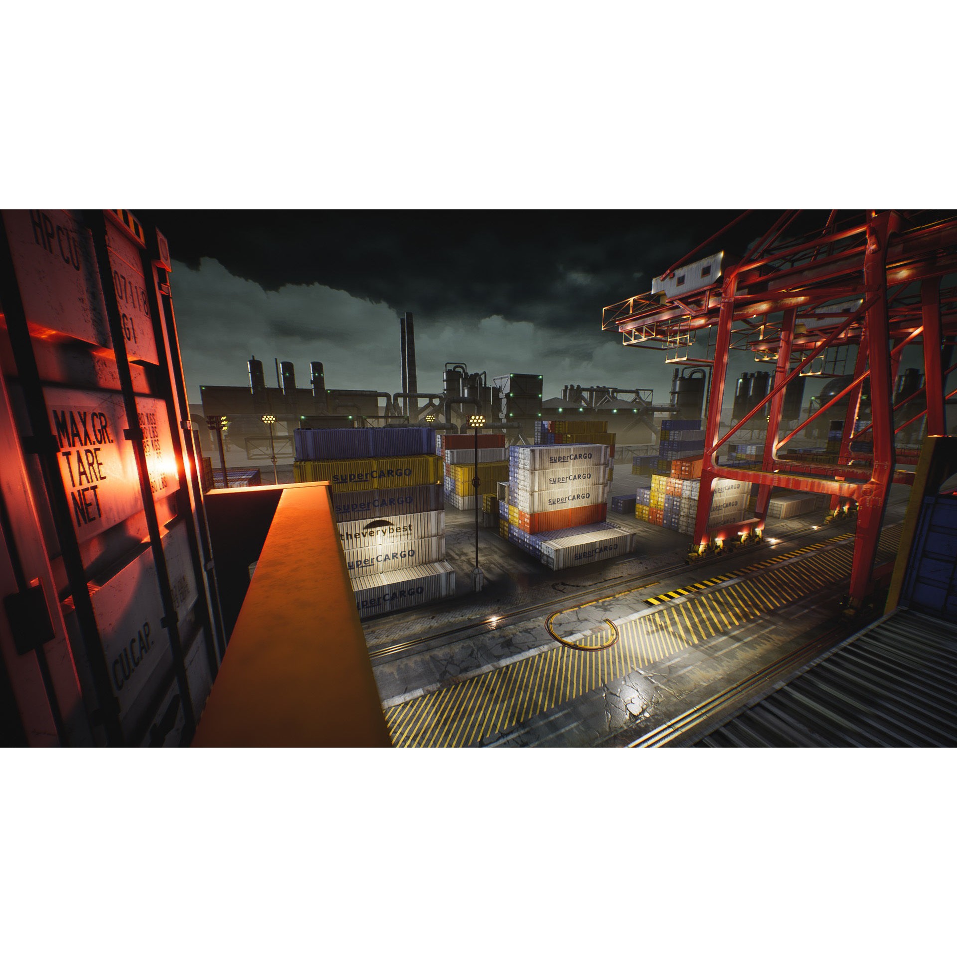 Container Yard Environment Set - Low-Poly Game-Ready 3D Model - View 5