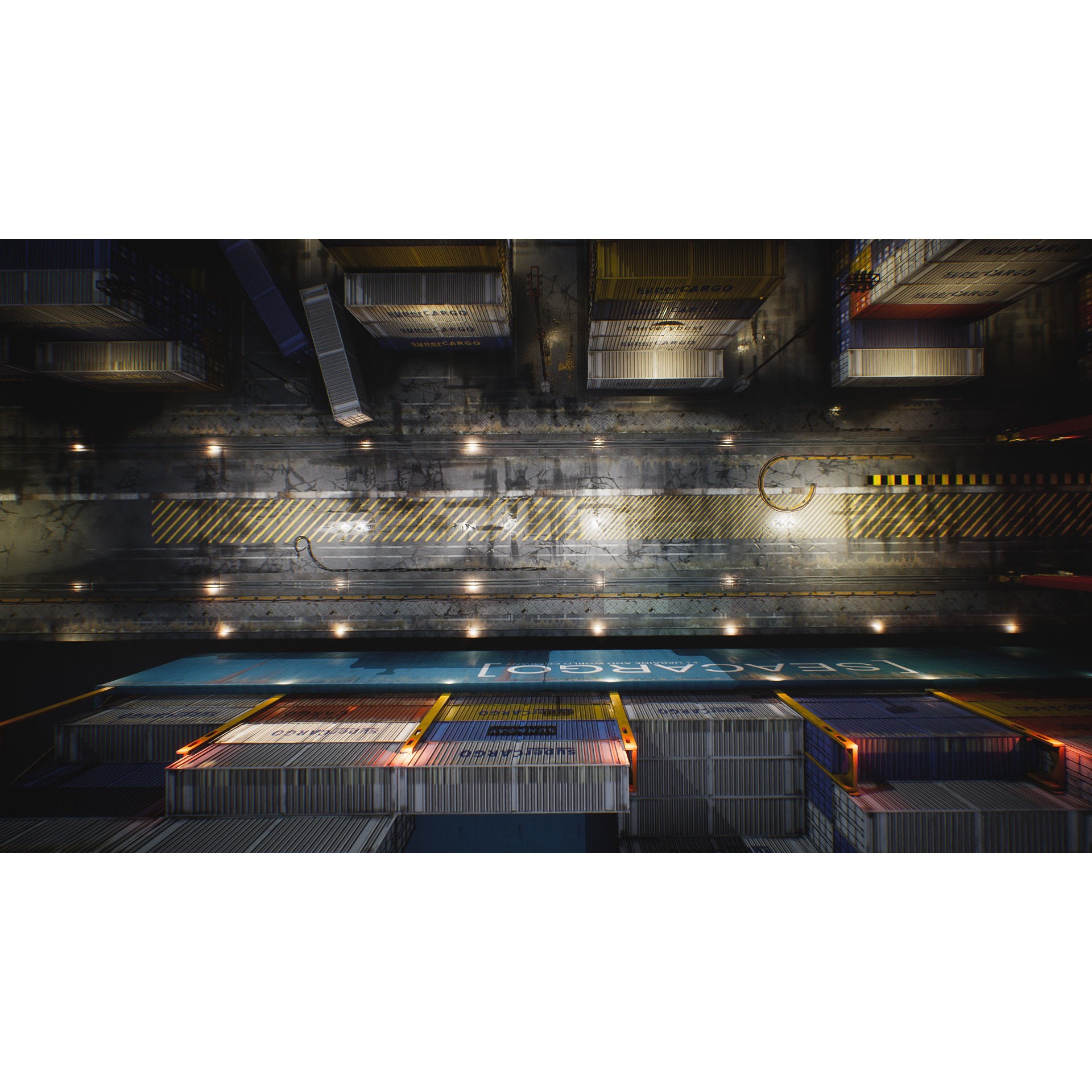 Container Yard Environment Set - Low-Poly Game-Ready 3D Model - View 8