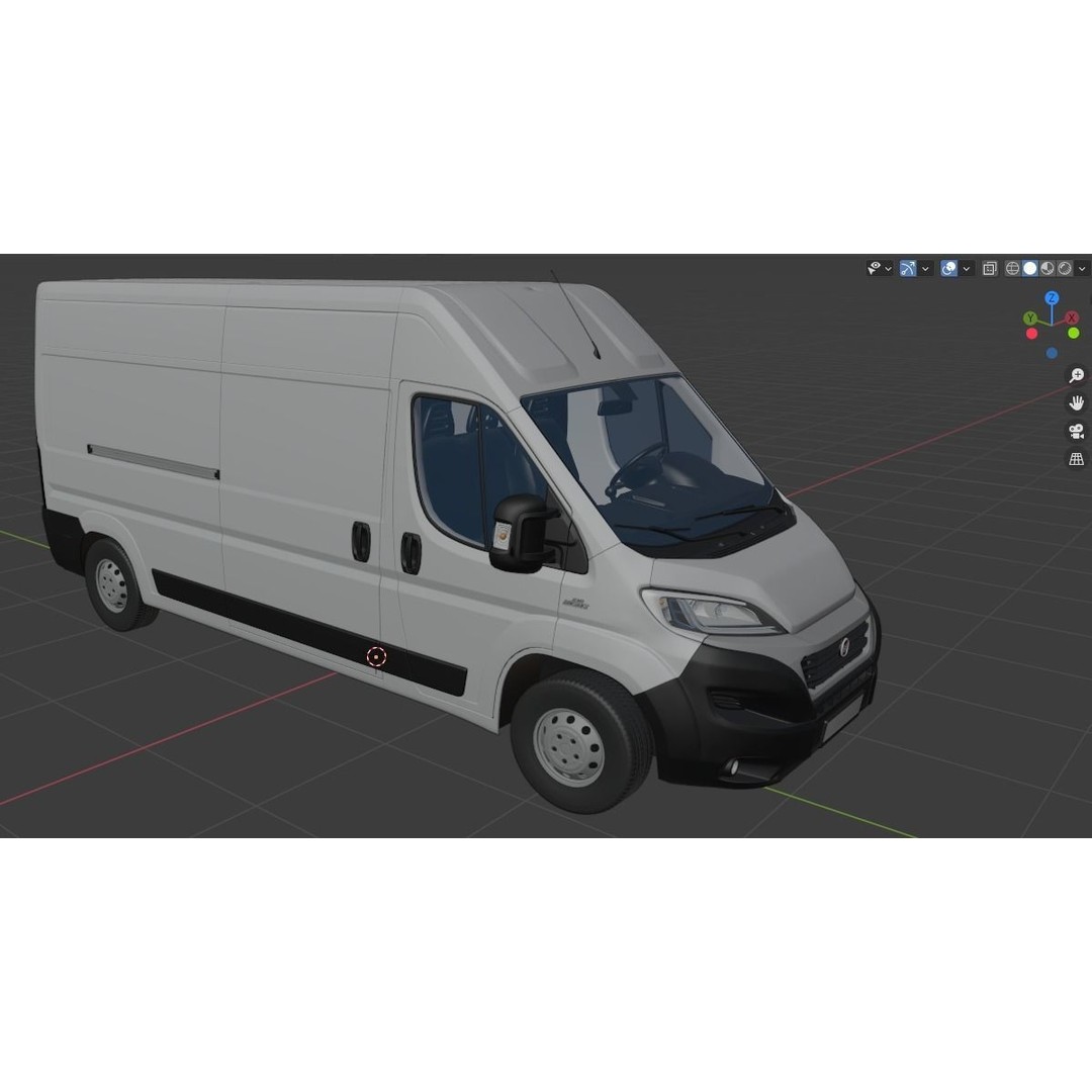 FIAT Ducato LWB 3D Model – Medium Roof Commercial Van, FBX, OBJ