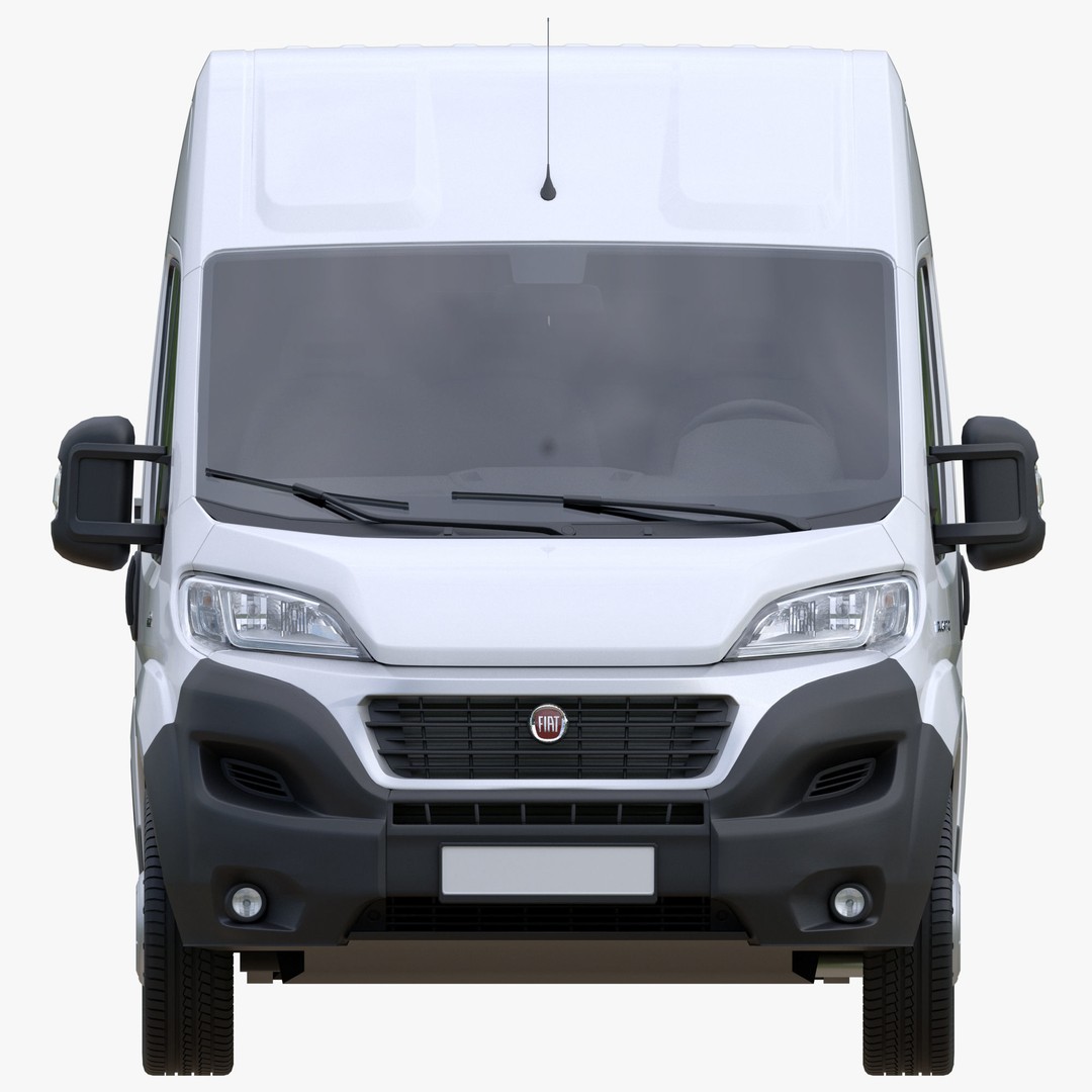 FIAT Ducato LWB 3D Model – Medium Roof Commercial Van, FBX, OBJ - View 10