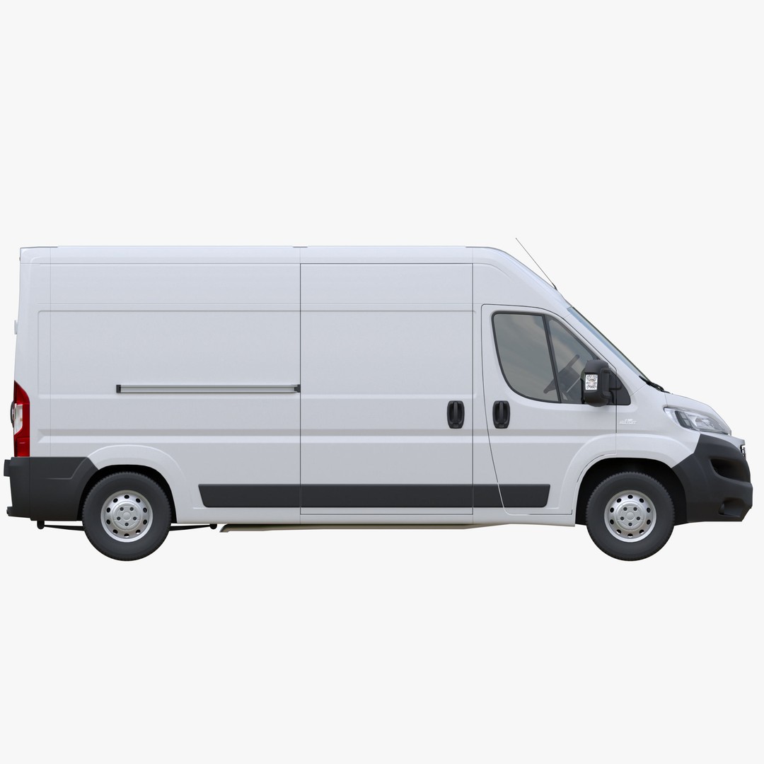 FIAT Ducato LWB 3D Model – Medium Roof Commercial Van, FBX, OBJ - View 12