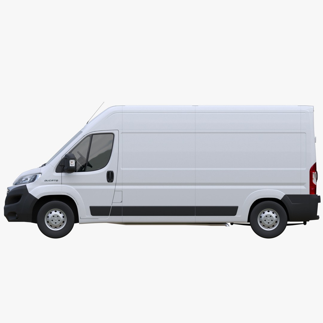 FIAT Ducato LWB 3D Model – Medium Roof Commercial Van, FBX, OBJ - View 13