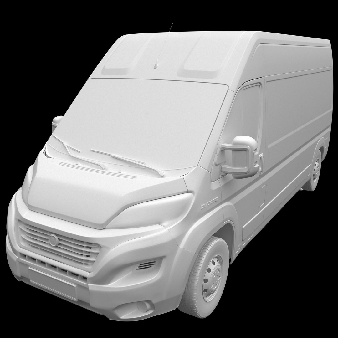 FIAT Ducato LWB 3D Model – Medium Roof Commercial Van, FBX, OBJ - View 15