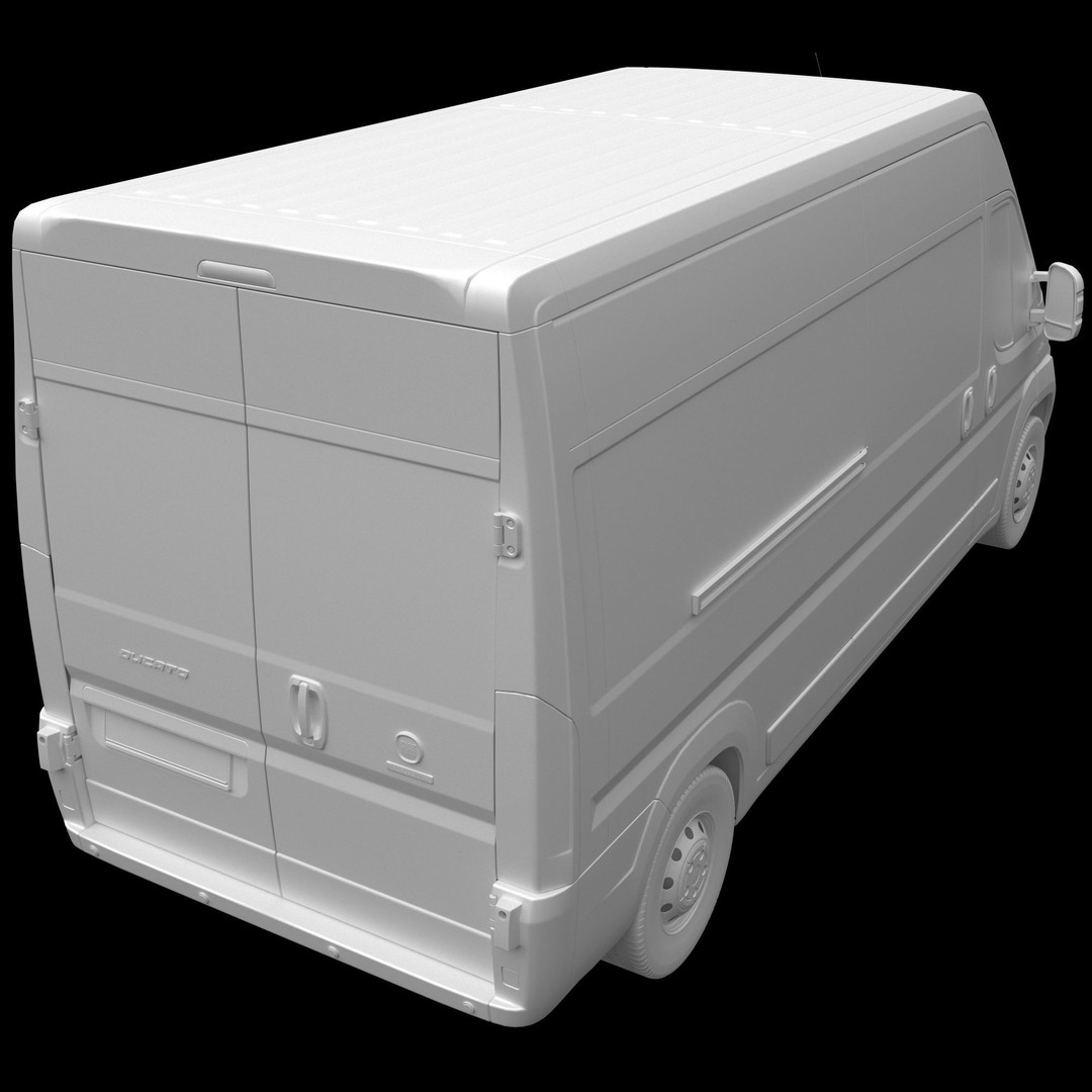 FIAT Ducato LWB 3D Model – Medium Roof Commercial Van, FBX, OBJ - View 16