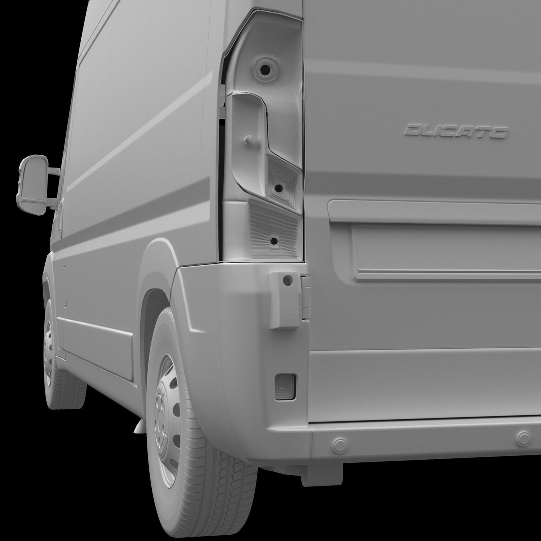 FIAT Ducato LWB 3D Model – Medium Roof Commercial Van, FBX, OBJ - View 18