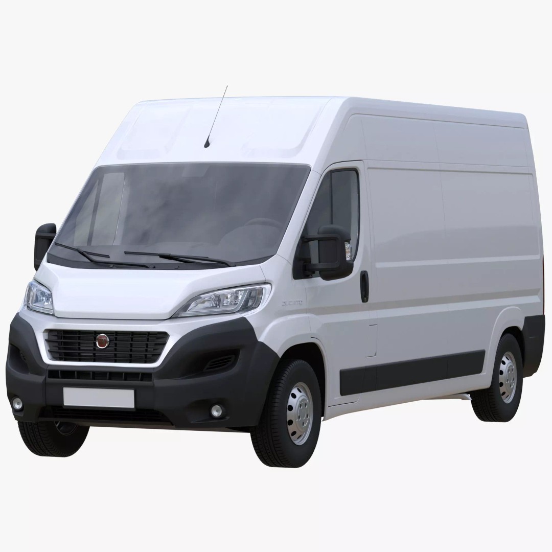 FIAT Ducato LWB 3D Model – Medium Roof Commercial Van, FBX, OBJ - View 2